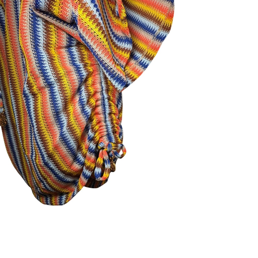 NWT  LULI FAMA Miami Chevron print‎ Cabana V-neck Swimsuit Cover-up Size M - Picture 8 of 12